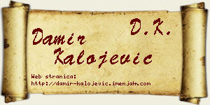 Damir Kalojević vizit kartica